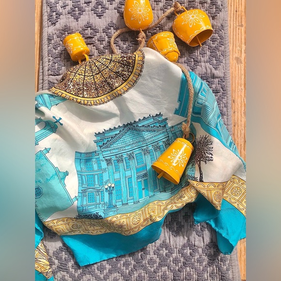 Historic El Paso Architecture Cecy Jones Pure Silk Scarf - Picture 2 of 9